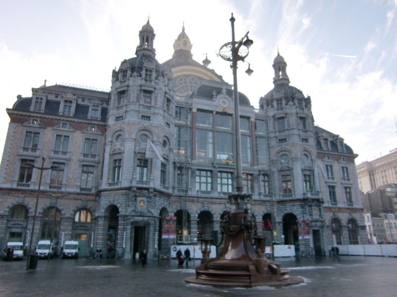 The very impressive central station of Antwerp
